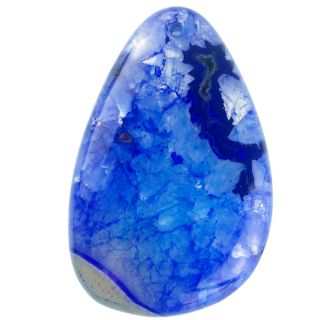  Blue Agate Druzy Geode Pendant Bead  5322