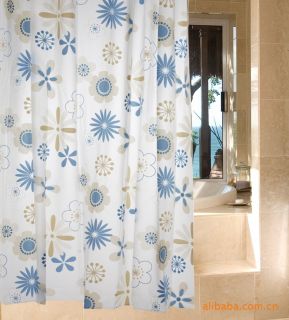 blue flowers eva bathroom shower curtain wl1803 the shower curtain is 
