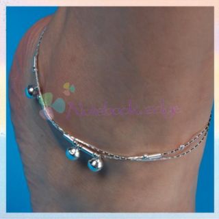 Jewelry Anklet Ankle Double Chain Bracelet Jingle Bell
