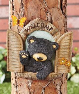 absolutely adorable black bear tree decor livens up any landscape give 