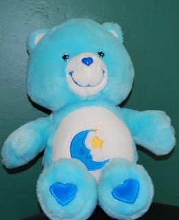 Plush Toy Stuffed Animal Blue Care Bears Moon Stars WOW