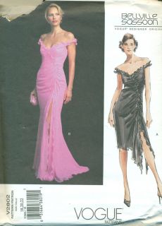    18 20 22 Evening Gown Bellville Sassoon Designer Dress Flounce Slit