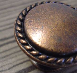 Beaded Antique Copper Cabinet Pull Knob Kitchen Knobs