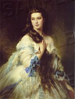 Beautiful Victorian Lady Long Hair Canvas Art Large
