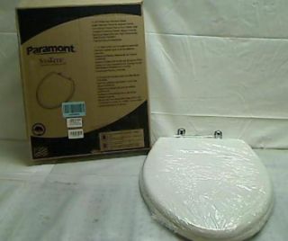 Bemis 1000CP000 Plastic Paramount Elongated Toilet Seat Chrome Hinges 
