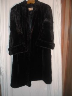 Vintage Ben Cohen Black Sheared Beaver Fur Coat