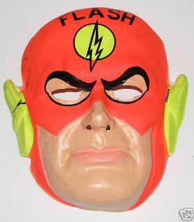 Flash Halloween Costume Mask RARE 1960s Ben Cooper