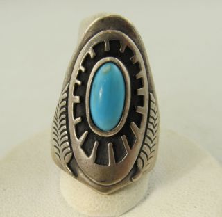 Ben Nighthorse Sterling Silver Turquoise Ring Esate