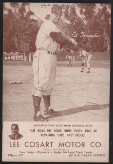 1949 Portland Beavers vs Hollywood Stars PCL Scored Baseball Scorebook 