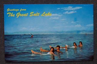 1960s 5 Babes Sunset Beach Great Salt Lake UT Postcard