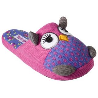 Nick and Nora Cute Purple Pink Slip on Owl Slippers s M or L XL New 