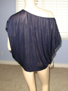 Bebe EAO Loose Fit Bubble Sleeve Sleek Top NWT$59~P/S~Only One~