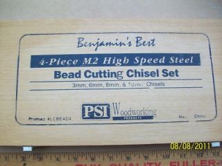 Benjamins Best M2 HSS 4 Piece Bead Cutting Chisel Set