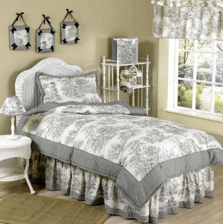   DESIGNS CHEAP BLACK TOILE KIDS TWIN TEEN BEDDING ROOM SET FOR GIRLS