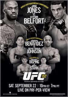   Official Event Poster 28x37 Belfort vs Jones Full Size Official