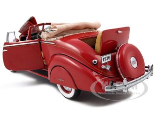 1936 Hudson 8 Eight Convertible Red 1 24 Franklin Mint