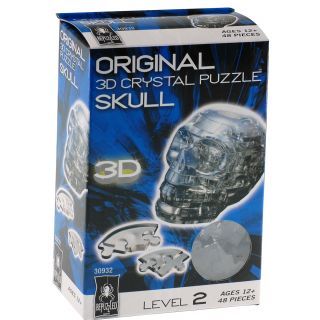 Bepuzzled 3D Crystal Puzzle Skull Plastic Jigsaw Puzzle Difficulty 8 