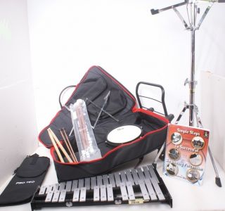VIC FIRTH PERCUSSION DRUM BELL KIT XYLOPHONE Student w Rolling Bag