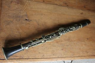 Vintage 1916 Clarinet Beaufort Frank Holton Co Albert System B Wood 