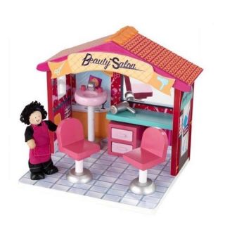   Live Learn Dollhouse Wood Wooden Beauty Salon Shop Play Set Toy