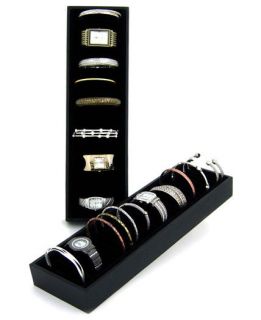 Black Velvet Bangle Bracelet Display Jewelry Holder 21 Slots
