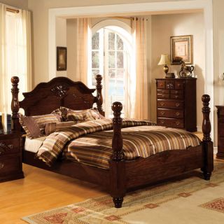 Solid Wood Tuscan II Dark Pine Finish Bed Frame Set