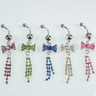   Crystal Navel Belly Button Ring Random Color Body Jewelry