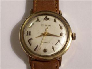 Beautiful Berman Watch Co Wristwatch Backer Model Swiss yr 1960s 