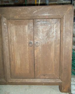 Door Rustic Reclaimed Old Solid Wood Cabinet Buffet w Iron Pulls 