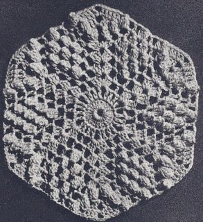 Vintage Crochet Pattern Prophesy Motif Block Bedspread