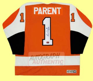 Autographed Bernie Parent Philadelphia Flyers Jersey
