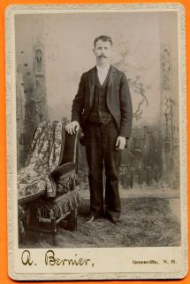 Greenville, NH, Portrait of a Young Man, by Bernier, ca 1890s