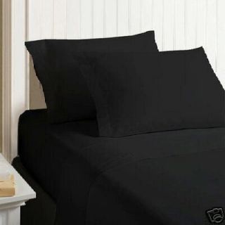 6pc Twin XL SL Black Bed in A Bag 1500TC Comforter Set