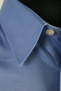 New Ike Behar Cotton Long Sleeve Mens Dress Shirt 16 5 36 Blue