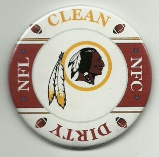 NFL NFC Washington Redskins Clean Dirty Dishwasher Magnet Button Type 