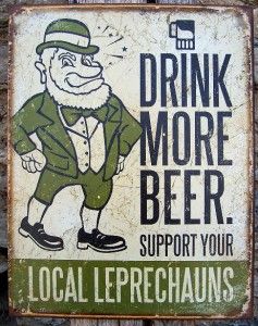 Antique Style Drink More Drinking Beer Sign Metal Retro Irish Bar Wall 
