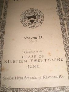 1929 arxalma reading pa douglass beggs s hs yearbook