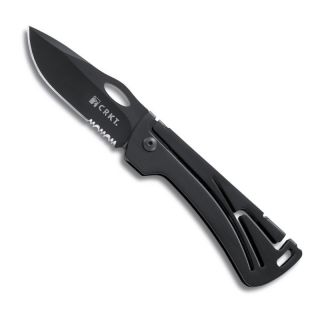 CRKT Nirk Black Serrated Edge Folding Knife 5185 New