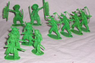 Lot of 28 Fort Apache Stockade Marx Lido Toy Cowboy & Indian Figures 