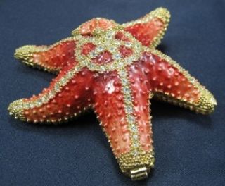 Swarovski Bejeweled Starfish Trinket Box with Necklace