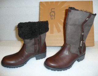 UGG Bellvue II Espresso Brown Leather Suede Boots