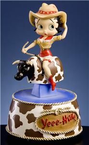 Betty Boop Cowgirl Musical Globe SF Music Box Co