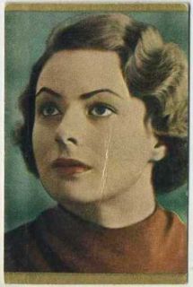 INGRID BERGMAN Vintage 1936 Danmarks Film Stars Trading Card #186
