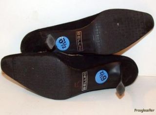 Bellini womens City heels pumps shoes 6.5 M black suede leather
