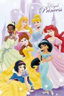 Tiana, Belle, Ariel, Cinderella, Sleeping Beauty, Snow White, Jasmine