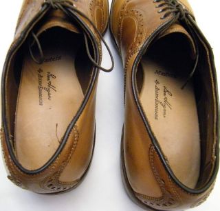 Men Vtg Allen Edmonds Masters Ben Hogan Tan Brn Leather Golf Shoes Sz 