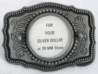 Belt Buckles Mens Casual Western USA Accessories Silver Dollar Coin 