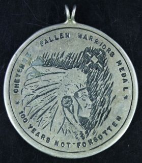   Cheyenne Fallen Warriors Medal Ben Nighthorse Sterling Pendant