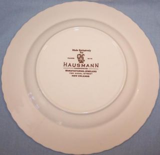 Vernon Kilns Collectr Plate City of New Orleans Designed for Hausmann 