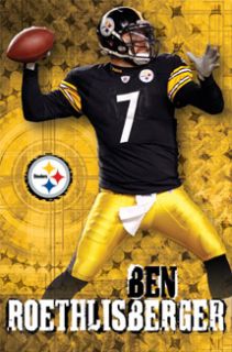 Ben Roethlisberger Gunslinger Pittsburgh Steelers Official NFL Poster 